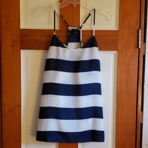 J.Crew blue & white tank top size 4